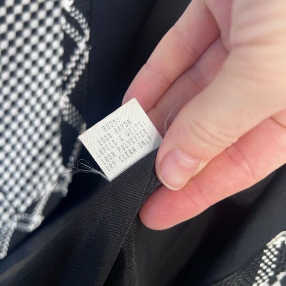 Stanley Blacker for Gantos Vintage Diamond Print Eclectic Blazer Jacket Size 12 - Picture 10 of 13